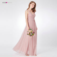 Load image into Gallery viewer, Blush Pink Bridesmaid Dresses Ever Pretty EP07303 Sweetheart A-line V-neck Sleeveless Wedding Party Dress Elegant for Women