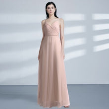 Load image into Gallery viewer, Blush Pink Bridesmaid Dresses Ever Pretty EP07303 Sweetheart A-line V-neck Sleeveless Wedding Party Dress Elegant for Women