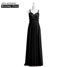 Load image into Gallery viewer, Charcoal Grey Bridesmaid Dress Multiway Long Dress Infinity Maxi Dress Convertible Floor Length Dress With Halter Style
