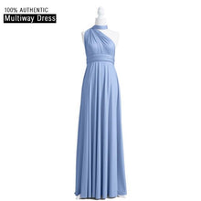 Load image into Gallery viewer, Charcoal Grey Bridesmaid Dress Multiway Long Dress Infinity Maxi Dress Convertible Floor Length Dress With Halter Style