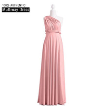 Load image into Gallery viewer, Charcoal Grey Bridesmaid Dress Multiway Long Dress Infinity Maxi Dress Convertible Floor Length Dress With Halter Style