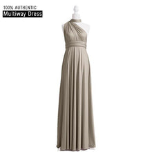 Load image into Gallery viewer, Charcoal Grey Bridesmaid Dress Multiway Long Dress Infinity Maxi Dress Convertible Floor Length Dress With Halter Style