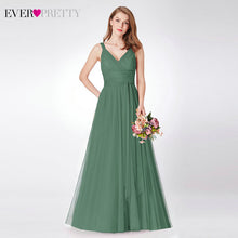 Load image into Gallery viewer, Blush Pink Bridesmaid Dresses Ever Pretty EP07303 Sweetheart A-line V-neck Sleeveless Wedding Party Dress Elegant for Women