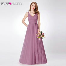 Load image into Gallery viewer, Blush Pink Bridesmaid Dresses Ever Pretty EP07303 Sweetheart A-line V-neck Sleeveless Wedding Party Dress Elegant for Women